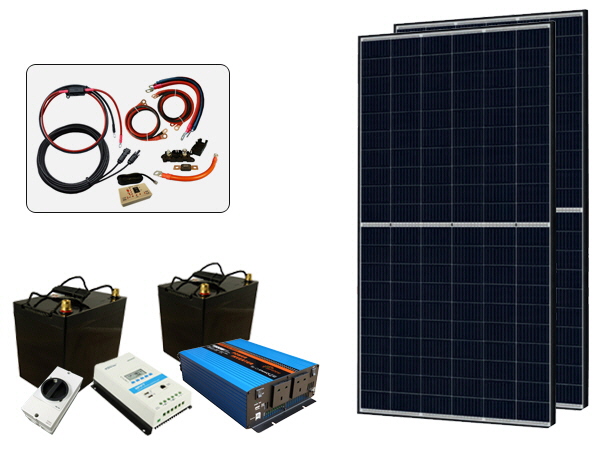 12V - Off Grid Solar Kits - Including Batteries