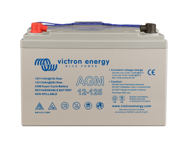 125Ah - 12V Victron AGM Super Cycle Battery (M8)