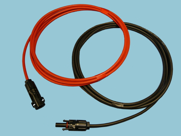 4mm² - Black/Red Solar Cable & Connectors