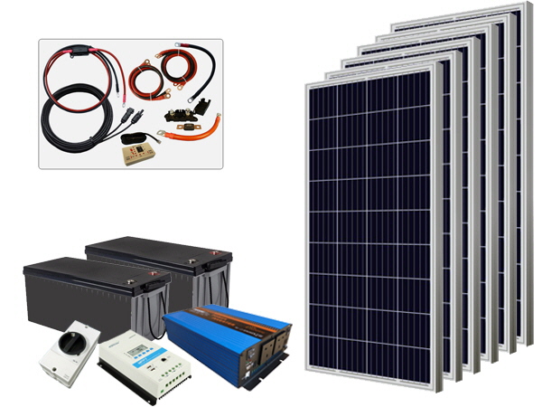 780W - 24V Off Grid Solar Kit - 2000W Power Inverter