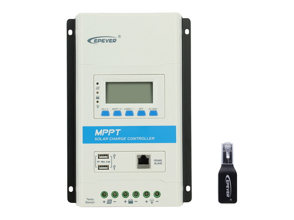 MPPT 10A - 60V Controller 12/24V & Bluetooth Adapter
