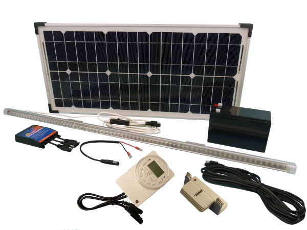 Sunshine Solar 24W Hen House / Chicken Coop 12V LED Lighting Kit | eBay