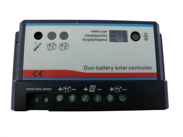 20A Dual Battery Solar Charge Controller Regulator for 12V or 24V Batteries 