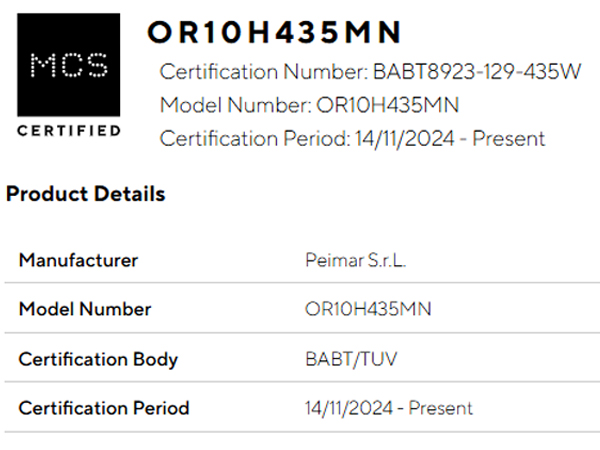 Certificate Mcs Solar Thermal BPEC Solar Thermal Hot Water GRE