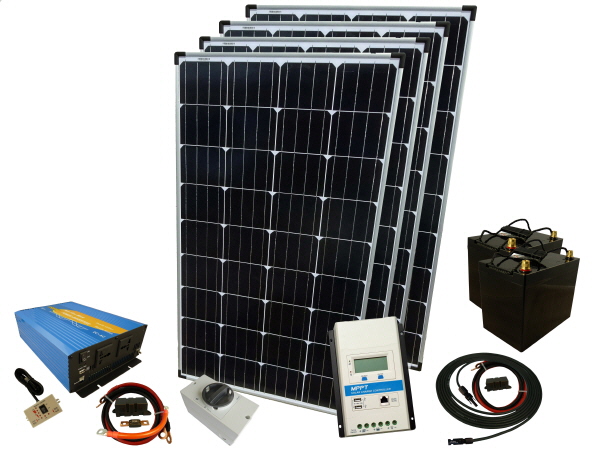 520w 24v Off Grid Solar Kit 1500w Power Inverter