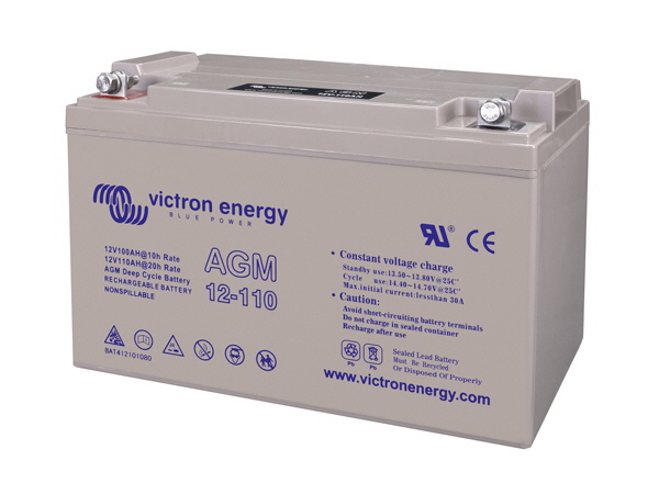 110Ah - 12V Victron AGM Deep Cycle Battery M8