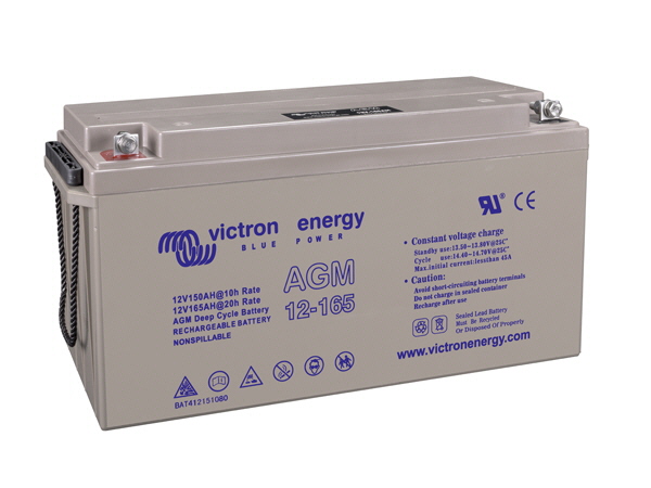 165Ah - 12V Victron AGM Deep Cycle Battery M8