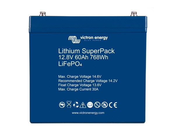 60Ah - 12.8V Victron Lithium SuperPack (M6)