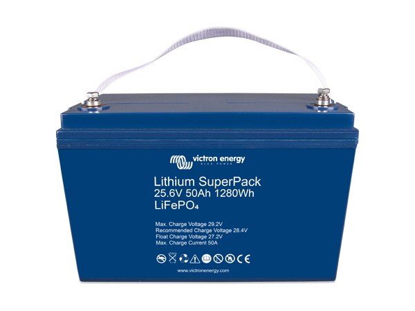 50Ah - 25.6V Victron Lithium SuperPack (M8)