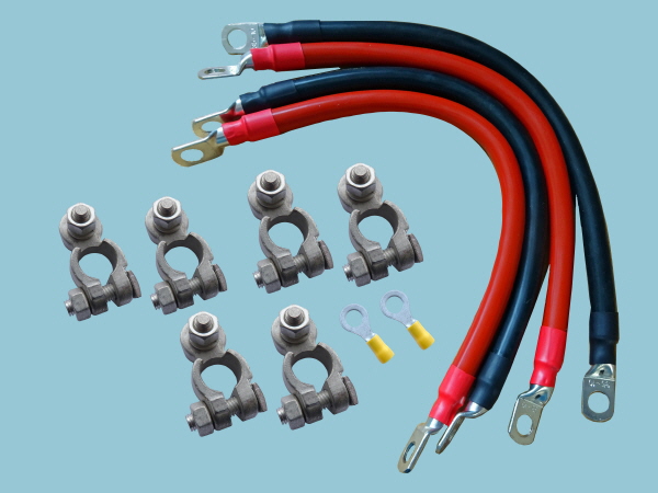 Three Batteries in Parallel Joining Leads & Terminal Connection Kit