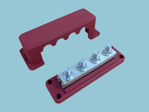 Sunshine Busbar 600A 4P +Cover - Red