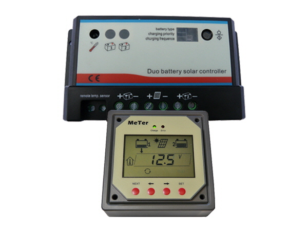 Dual 20A - 12/24V Battery Controller & Meter