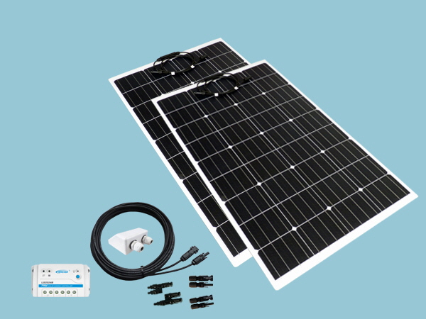 240W Sunshine Flexible Solar Caravan Motorhome & Boat Kit