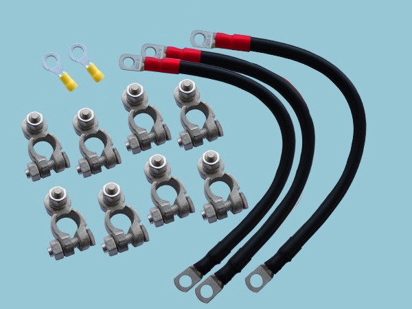 Four Batteries in Series Joining Leads & Terminal Connection Kit