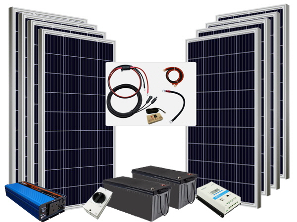 1040W - 24V Off Grid Solar Kit - 1000W Power Inverter