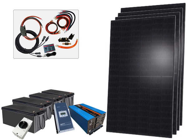 1300W - 24V Off Grid Solar Kit - 3000W Power Inverter
