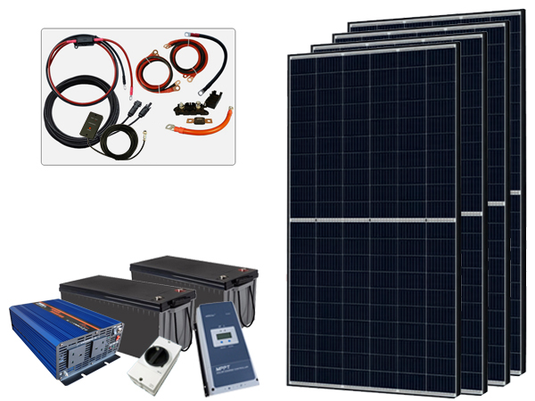 1360W - 24V Off Grid Solar Kit - 2000W Power Inverter