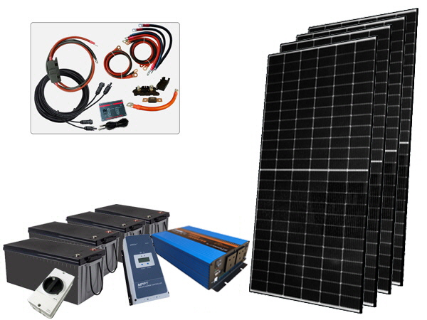 1600W - 24V Off Grid Solar Kit - 2000W Power Inverter