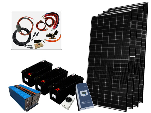 1600W - 12V Off Grid Solar Kit - 3000W Power Inverter