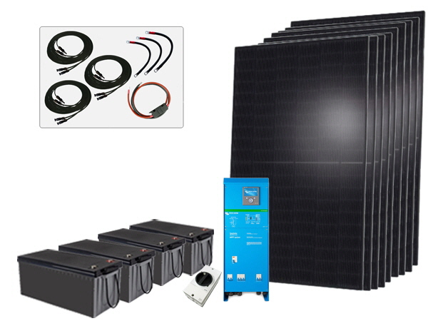 3105W - 48V Off Grid Solar Kit - 4000W Inverter/Charger/MPPT