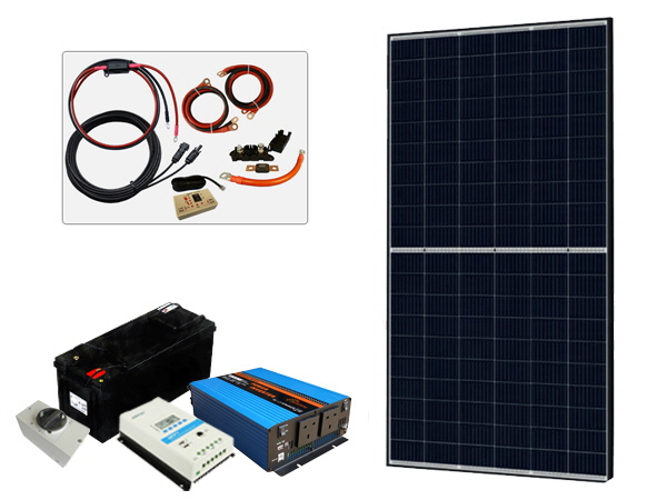 340W - 12V Off Grid Solar Kit - 1500W Power Inverter