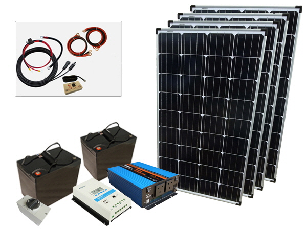 520W - 24V Off Grid Solar Kit - 1500W Power Inverter