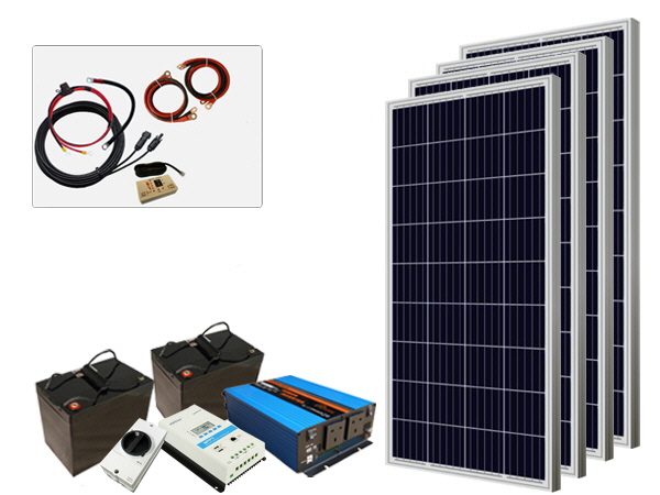 520W - 24V Off Grid Solar Kit - 1500W Power Inverter