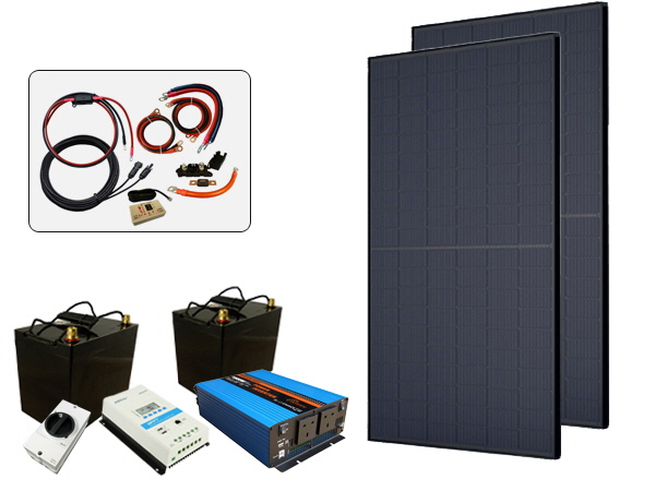 660W - 12V Off Grid Solar Kit - 1500W Power Inverter