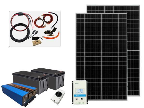 670W - 24V Off Grid Solar Kit - 2000W Power Inverter