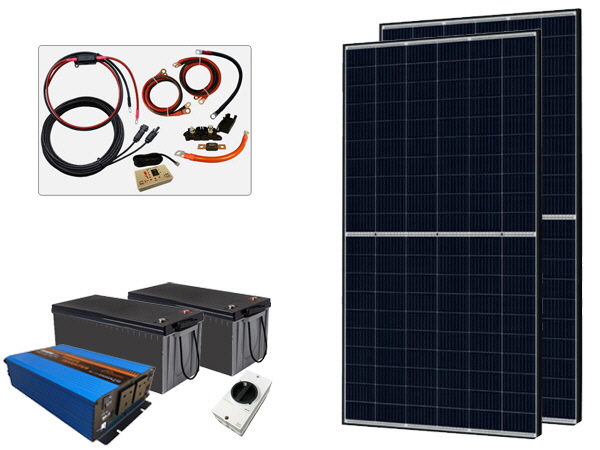 680W - 24V Off Grid Solar Kit - 2000W Power Inverter