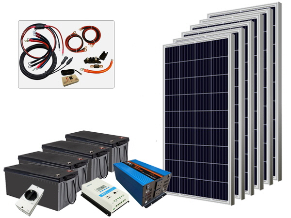 780W - 24V Off Grid Solar Kit - 4000W Power Inverter