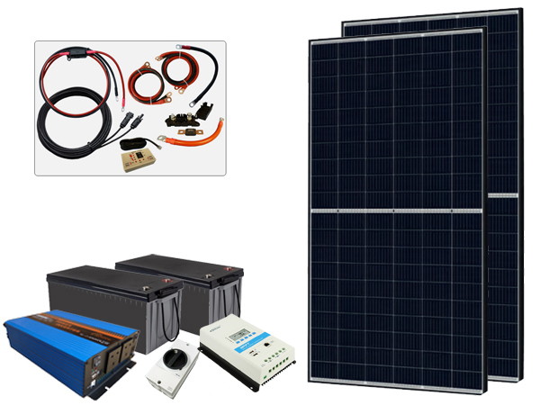 800W - 24V Off Grid Solar Kit - 2000W Power Inverter