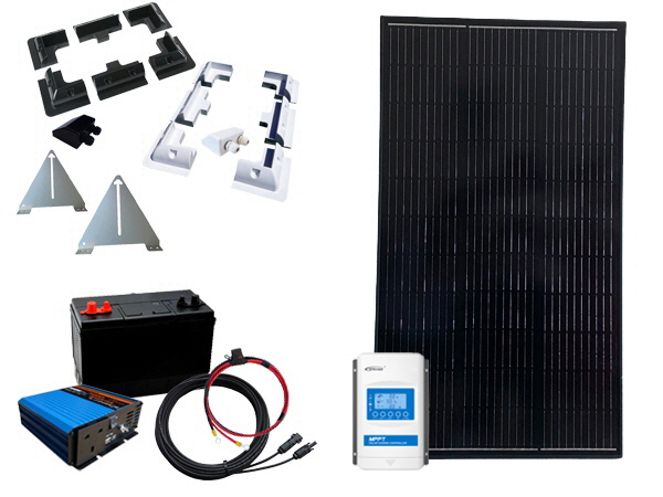 200W - 12V Off Grid Solar Kit - Power Inverter