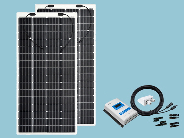 400W Flexible ETFE Solar Narrowboat Kit 12V or 24V