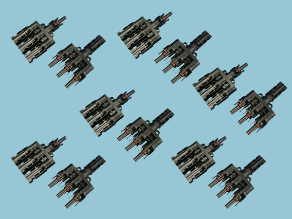 6 Pairs of MC4 Type Solar Branch Connectors (3-1) 