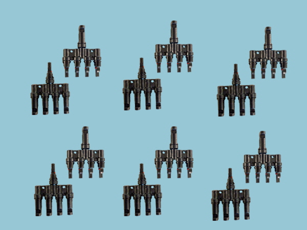 6 Pairs of MC4 Type Solar Branch Connectors (3-1) 