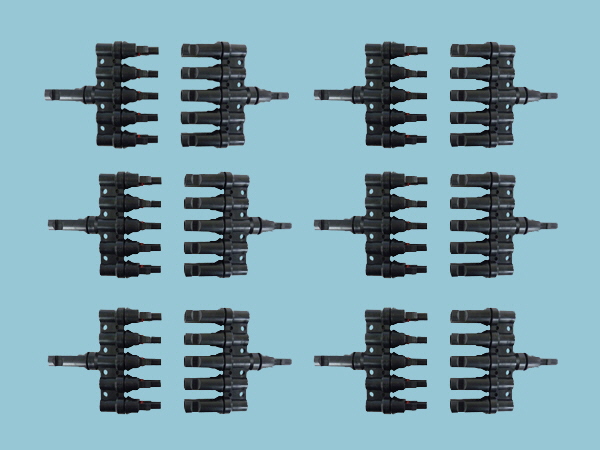 6 Pairs of MC4 Type Solar Branch Connectors (5-1) 