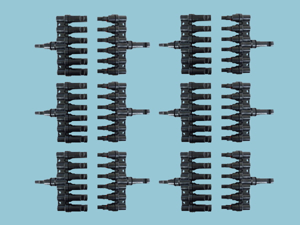 6 Pairs of MC4 Type Solar Branch Connectors (6-1) 