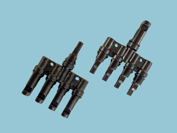 Pair of MC4 Type Solar Branch Connectors (4 to 1)