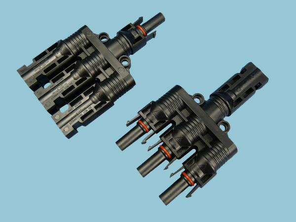 Pair of MC4 Type Solar Branch Connectors (3 to 1)